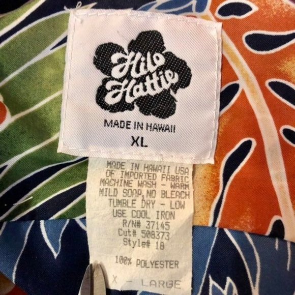 Hilo Hattie Hawaiian Shirt Mens XL Used - Picture 9 of 9